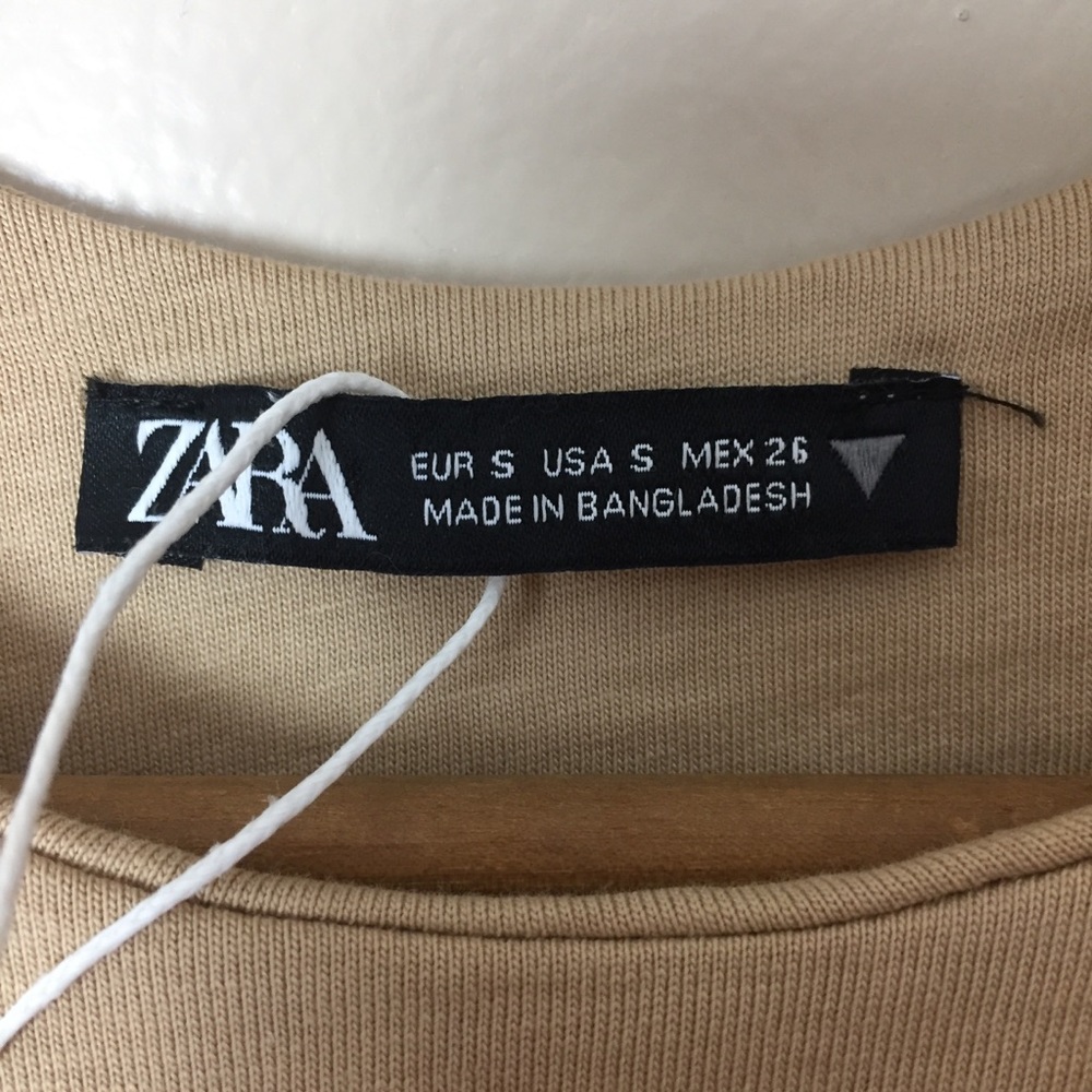 [Zara] Nude Tan Sleeveless Body Con Midi Dress - Picture 5 of 8